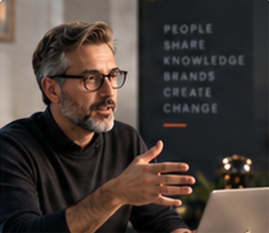 An industry educator explaining a concept
